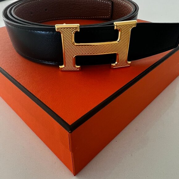 Hermes Kelly 18 Epsom Belt 95cm - Gray Rose Gold - With Box & Dust Bag - Picture 2 of 4